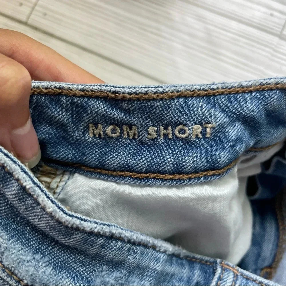 American eagle high rise embroidered mom shorts size 00 - Picture 5 of 10